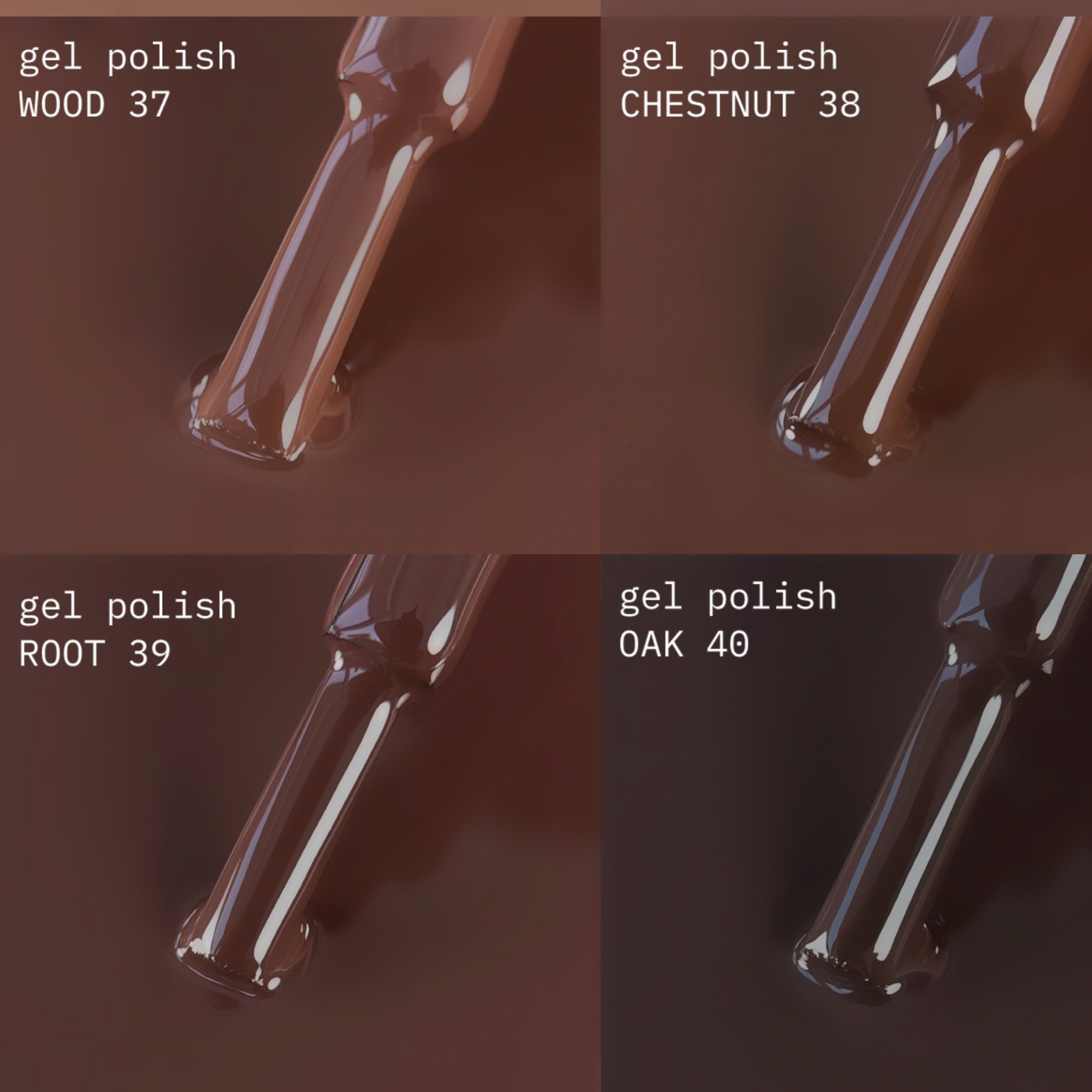 BIBLIOTEKA | Gel Polish Set MONO BROWN