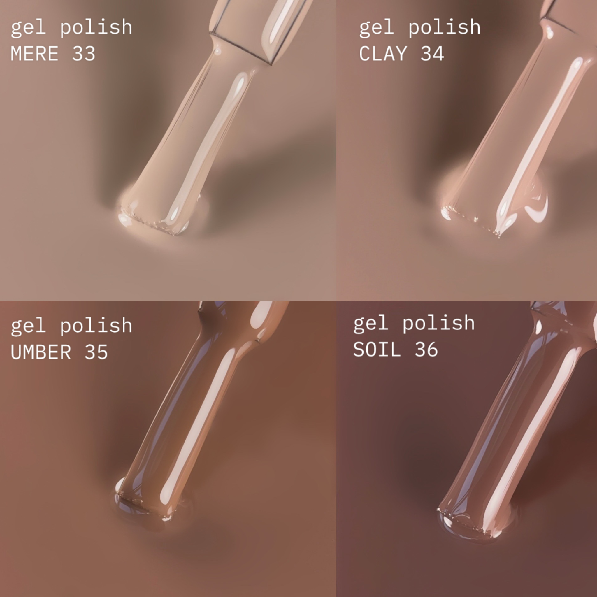 BIBLIOTEKA | Gel Polish Set MONO BROWN