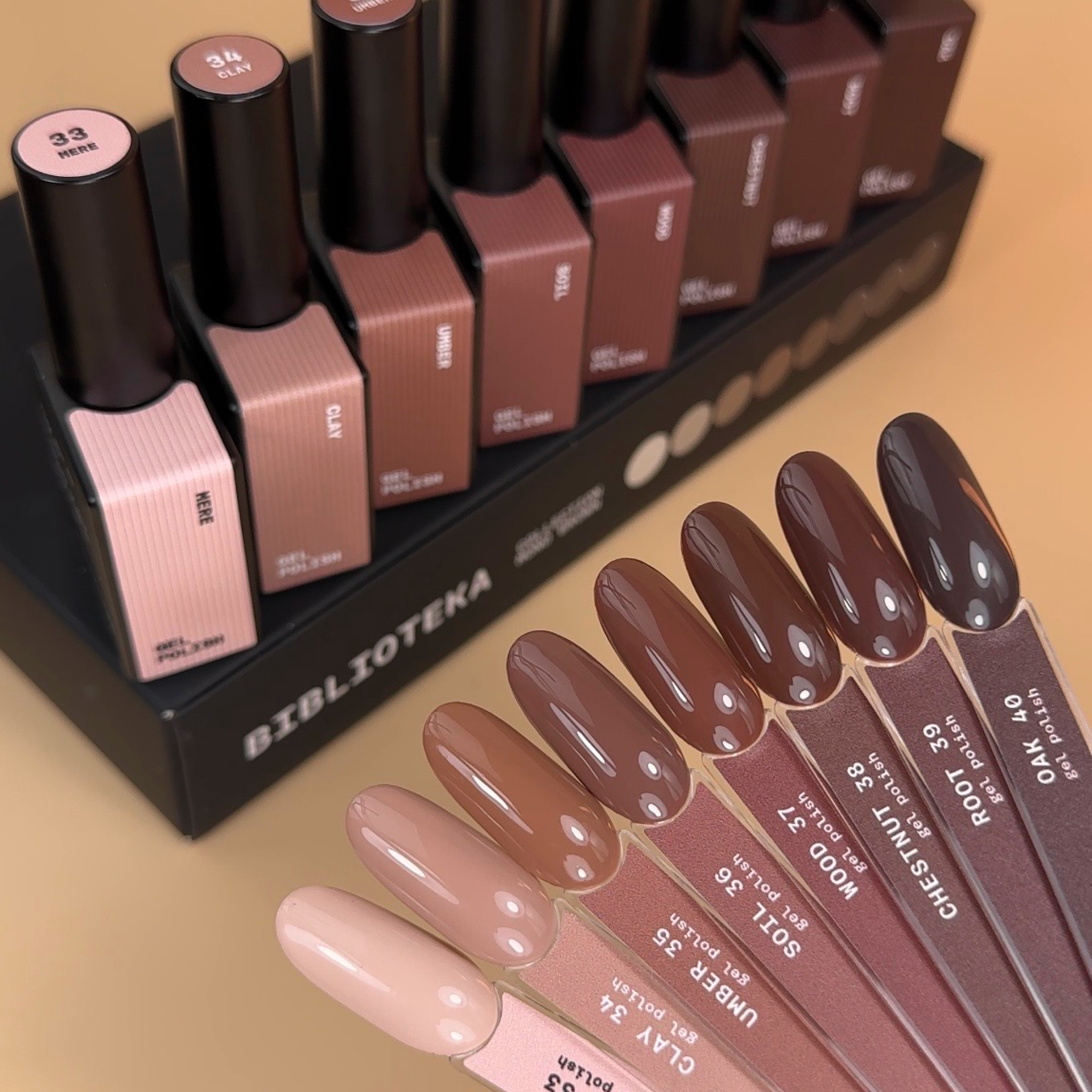 BIBLIOTEKA | Gel Polish Set MONO BROWN