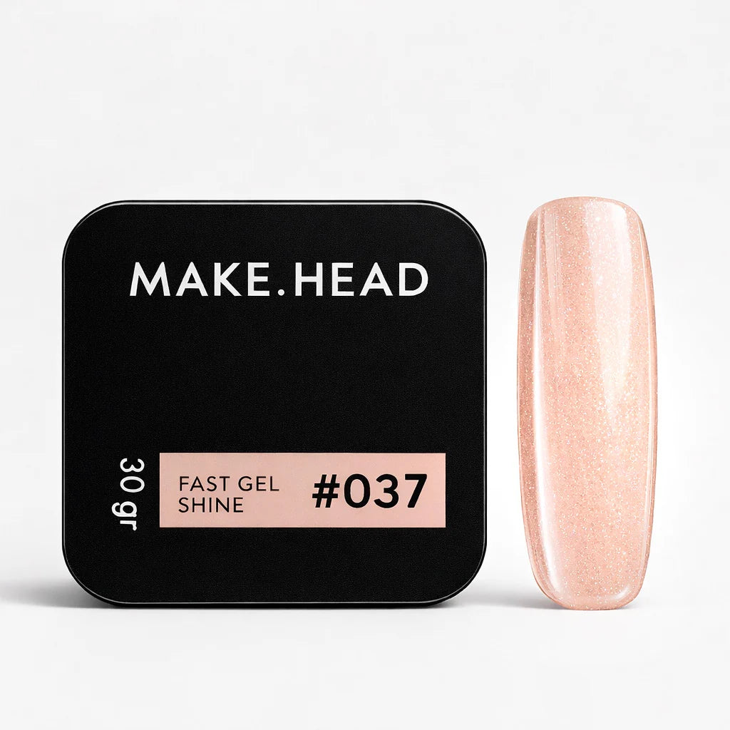 MAKE HEAD | Builder Gel Pailleté #37 Pêche